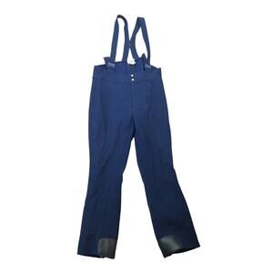 Vintage 70s Slalom Navy Blue Wool Ski Bib Pants Jumpsuit Mens 36